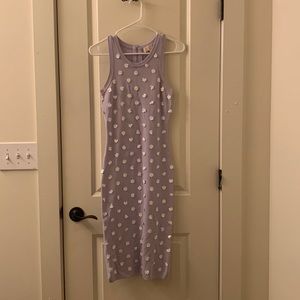 Michael Kors Lilac Floral Appliqué Dress